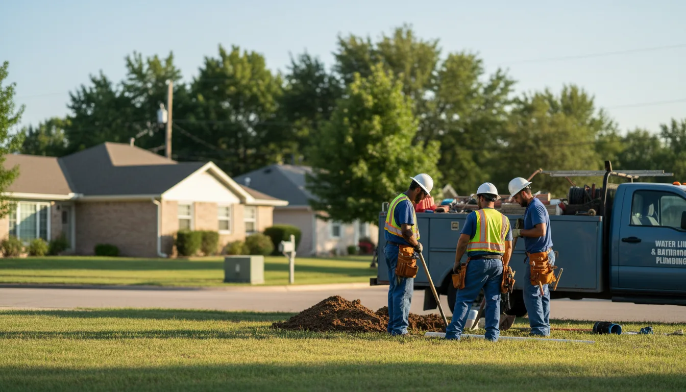 Residential water line and bathroom plumbing service in Cottonton, AL